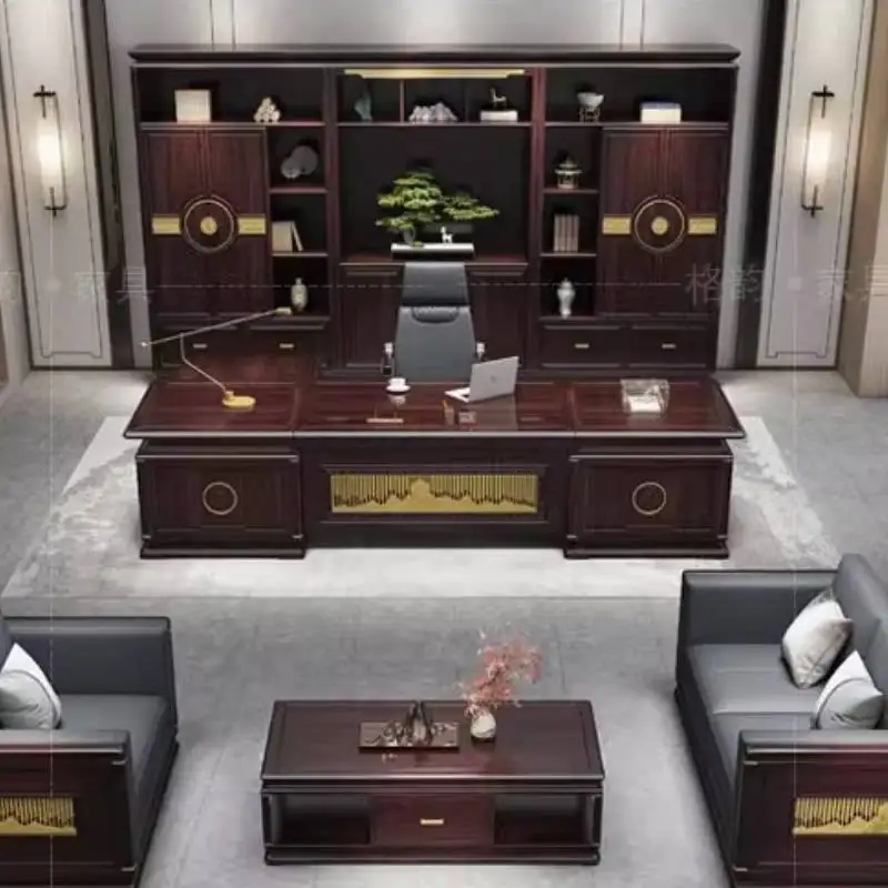 Luxury Manager Executive Office Desk Strong Wood Black Modern Executive Office Desk Cheap Large Tisch Small Spaces Furniture
