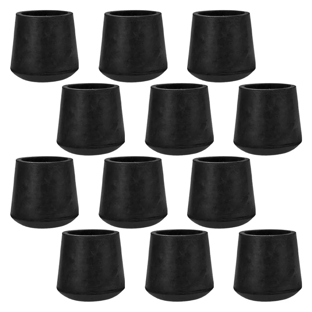 12Pcs Anti-Slip Trampoline Foot Pads Rubber Leg Covers for Stability Shock Absorption Noise Reduction Wear Resistant Universal