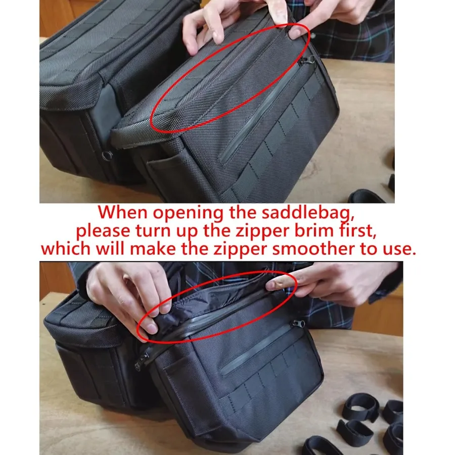 حقيبة تخزين أمتعة السرج العالمية لجولة الدراجات النارية وركوب الدراجات اليومية تناسب هارلي سوفتيل داينا ستريت بوب وايد #5