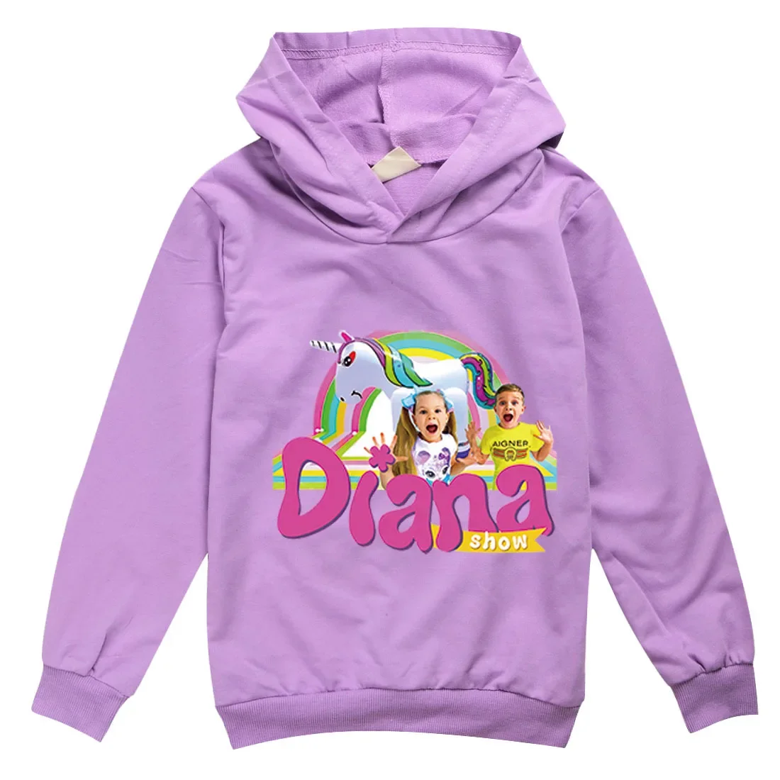 Diana and Roma Hoodie Kids Long Sleeve Coats Children Spring Autumn Jumper Boys Cartoon Hooded Sweatshirts Girls Fashion Clothes