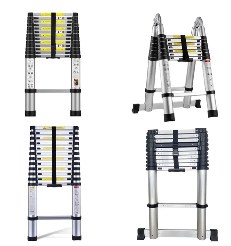 

330lbs/150kg 18FT 5m Aluminum Telescoping Ladder Safety Non-Slip Wide Pedal for Home/Kitchen Use ANSI EN131 Industrial