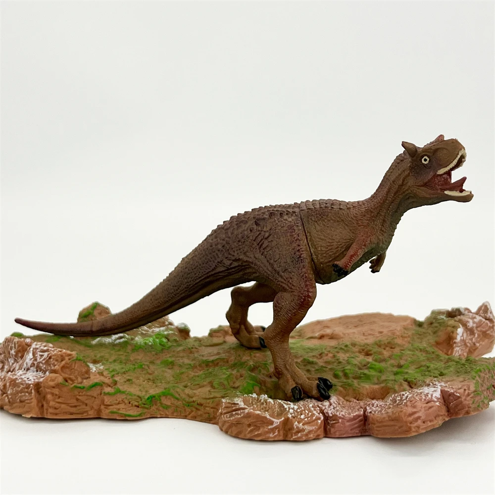 Parque Jurásico de carnotaurus, modelo estático de película, decoración de animales, colección de Halloween, Navidad, regalo de cumpleaños para niños, nuevo