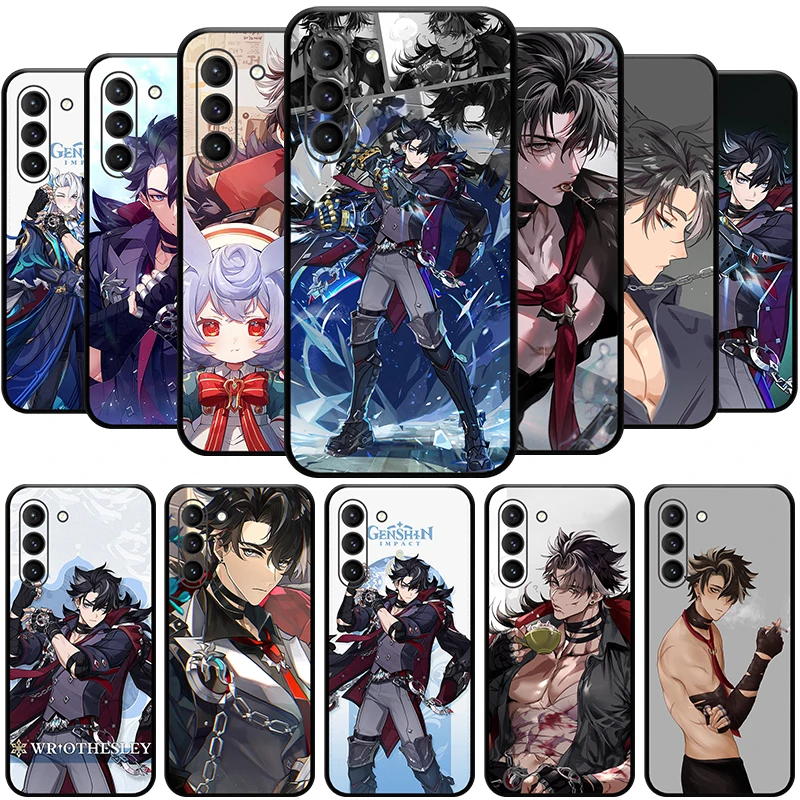 Wriothesley Genshin Impact Cryo Character 5 Stars Phone Case for SAMSUNG Galaxy S23 Ultra S22+ S21 FE S20 A54 Note20Plus A53