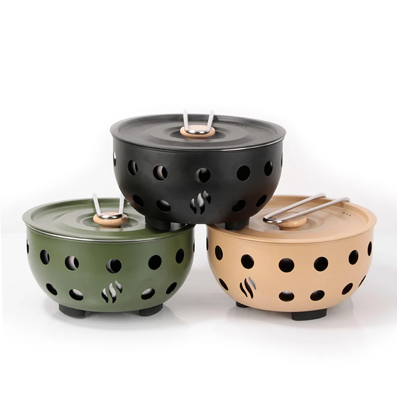 Portable Outdoor Camping Gas Stove Stainless Steel Pot Mini Cooking Stove Hiking Picnic Travel Camping Barbecue Survival