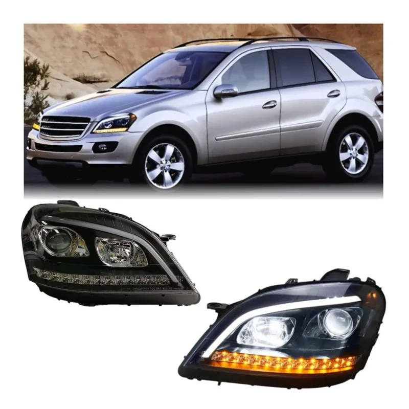

W164 2005-2008 M Class DRL LED Upgrade Headlights Turn Signal Head Lamp Modified Assembly Signal Auto Accessories
