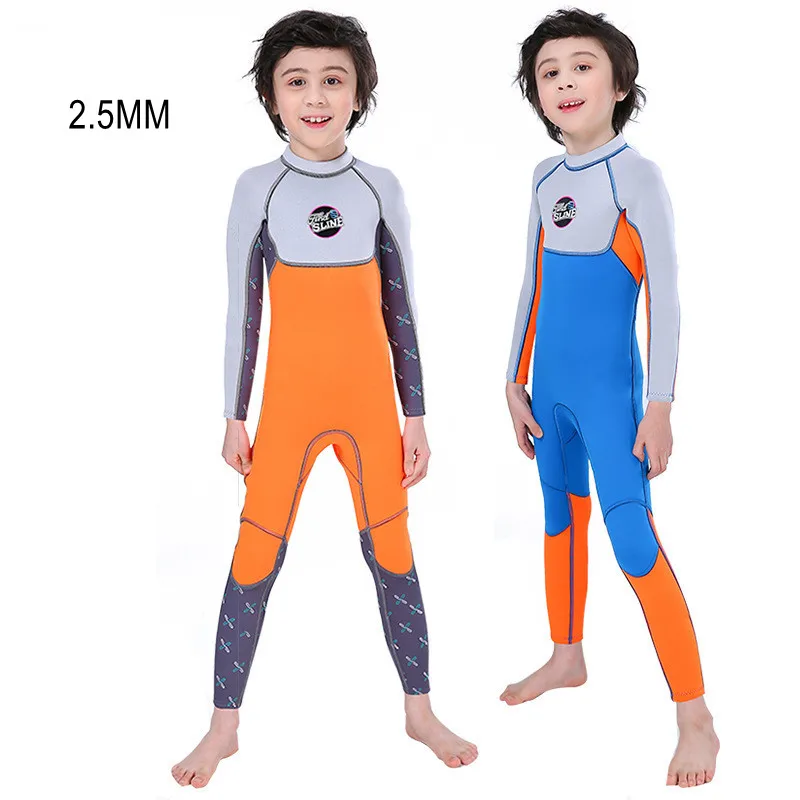 

2.5MM Kids Neoprene One Piece Long Sleeve Spearfishing WetSuit Scuba UnderWater Hunting Swim Snorkeling Keep Warm Diving Suit