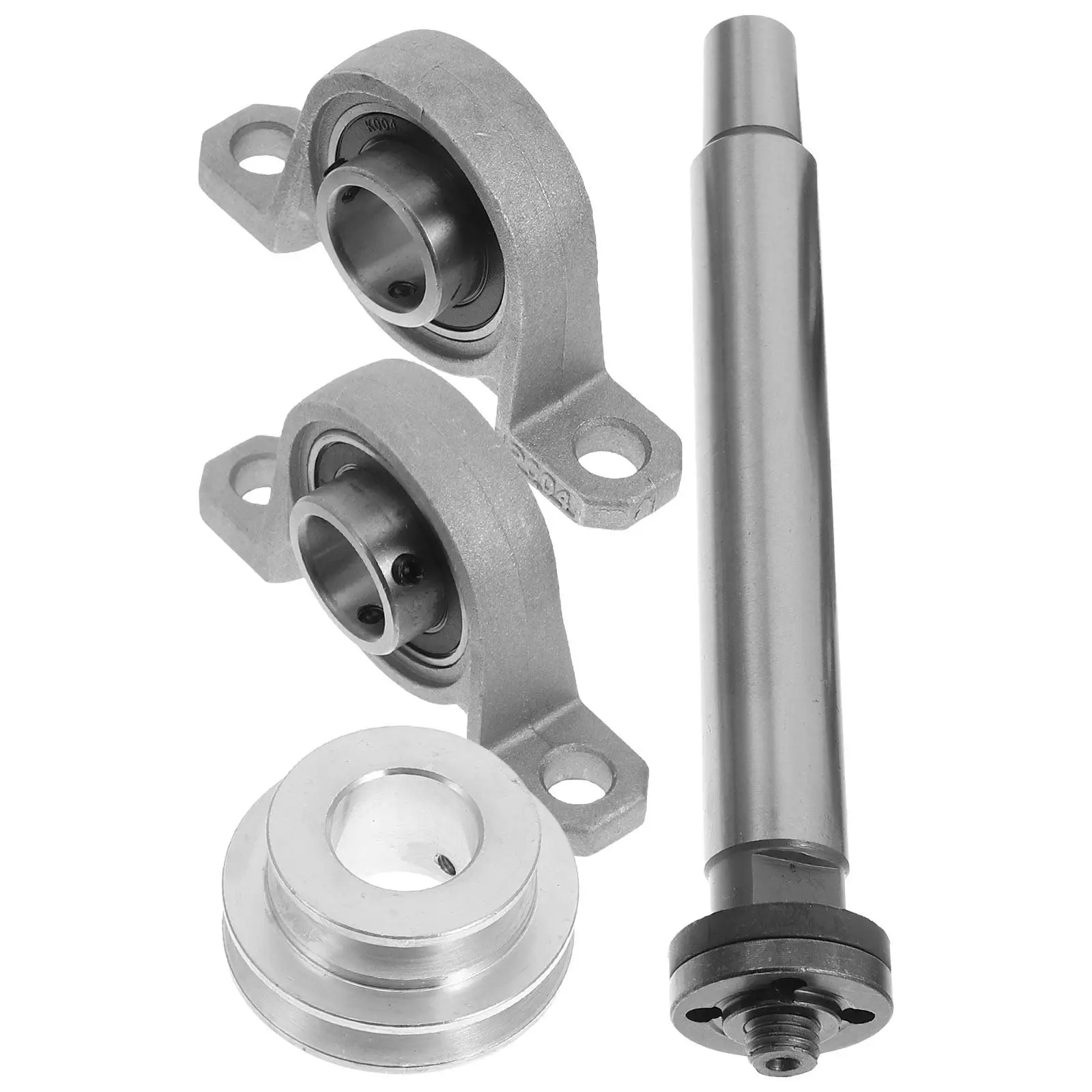 

Steel Spindle Bearing Seat for Bench Saw Lathe Chuck Drill Machine Accessories DIY Woodworking Machine Pulley Rotary Cutting