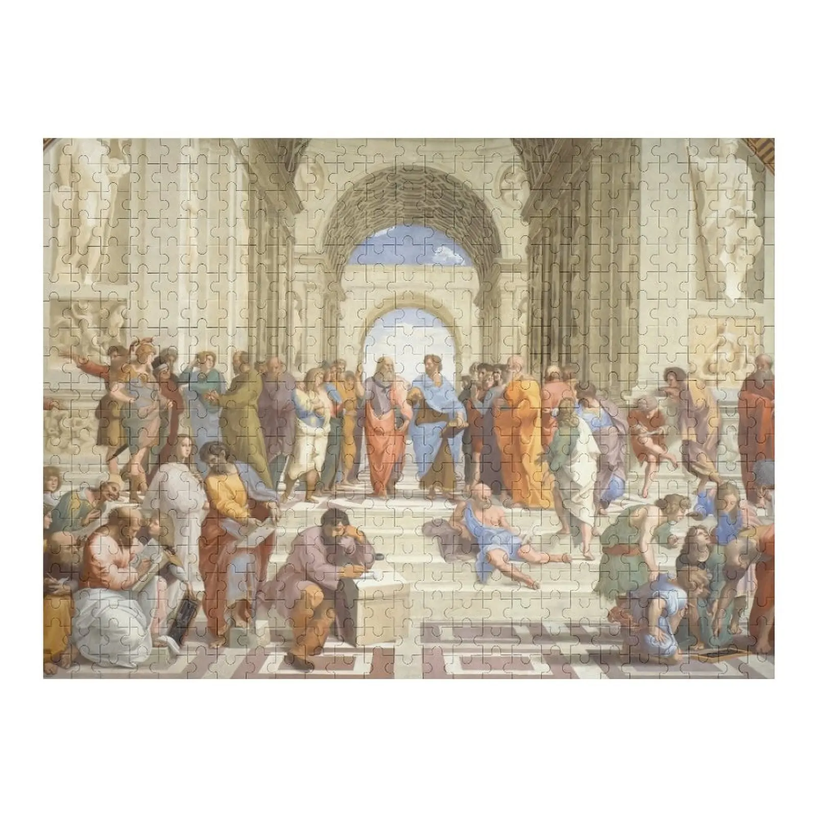 

The Ancient Greek School of Athens Philosophers Raphael Jigsaw Puzzle Woodens For Adults Game Children Puzzle