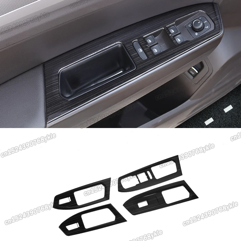 for Volkswagen Atlas Teramont Vw Car Window Switch Button Frame Trims Interior Accessories 2017 2018 2019 2020 2021 2022 2023