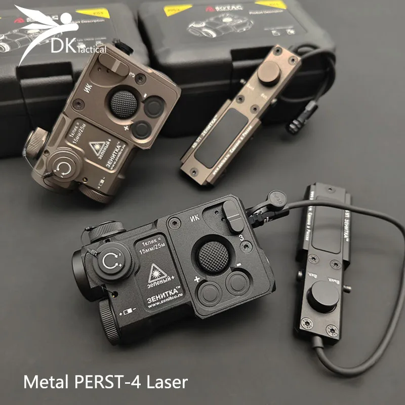 

Sotac Airsoft Metal PERST-4 Aiming Indicator Green/IR Laser Adjustable Power Tactical Hunting Laser Weapon Fit 20MM Rail