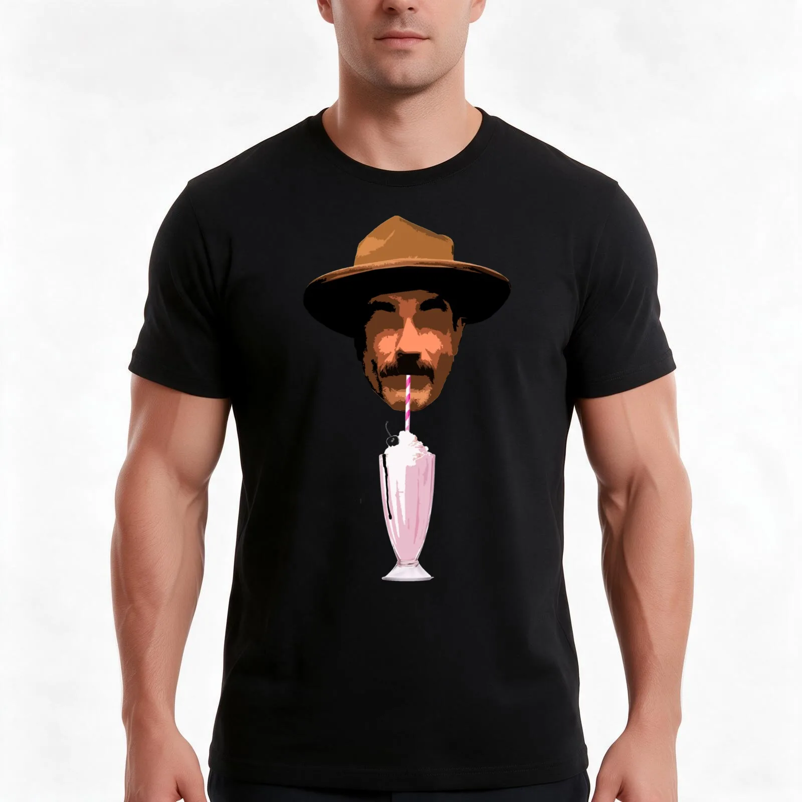There Will Be Blood - Oil Milkshake T-Shirt, Summer Casual Cotton Tee, Oversized Streetwear Tops, Vintage Graphic Print