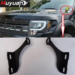 A-Pillar Mounting Steel Brackets for Front Hood Cornor LED Work Lights Fit For Ford F150 Raptor 2009-2014 (1Pair) 2010 2011 2012