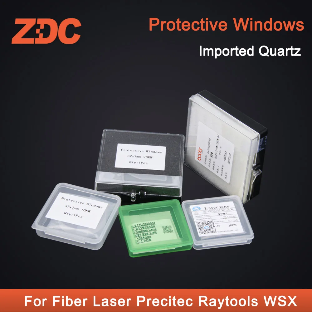 

ZDC Protective Windows/Fiber Laser Lens 37*7 0-30KW Imported Quartz for Fiber Laser 1064nm Precitec Raytools WSX Bodor Head