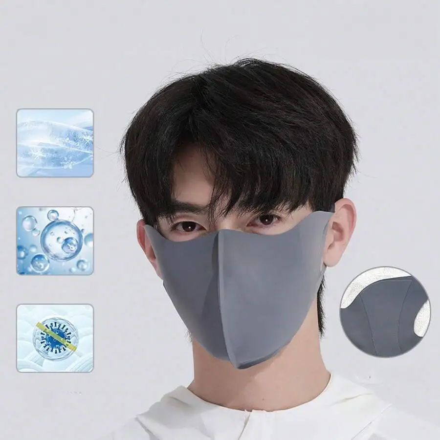 

Mens Summer Full Face Sunscreen Mask UV Protection Breathable Sun Shade For Cycling Eye Protection