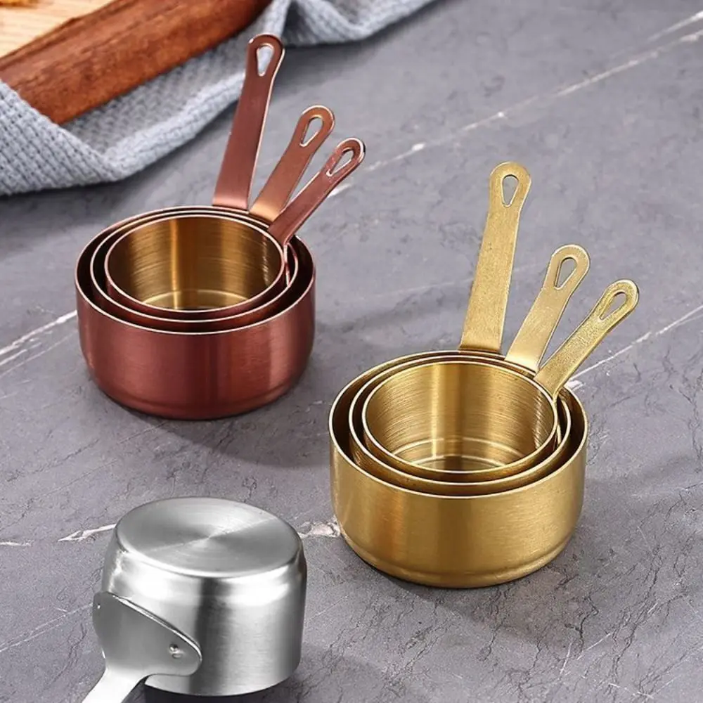 Multifunction Stainless Steel Sauce Cup Non-rust 50/80/100ML Sauce Dipping Bowl with Handle Mini Sauce Pan For Kitchen