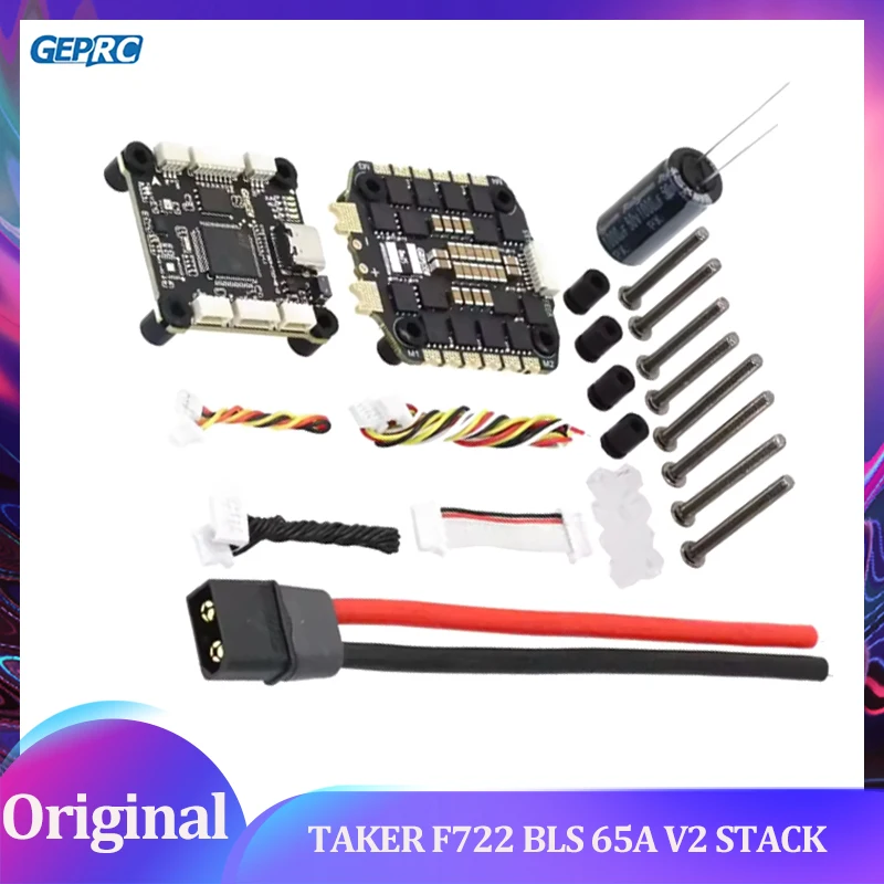 GEPRC TAKER F722 BLS 65A V2 STACK Flight Controller with 65A 4IN1 ESC Analyze Record Flight Data Plug and Play Racing FPV Drone