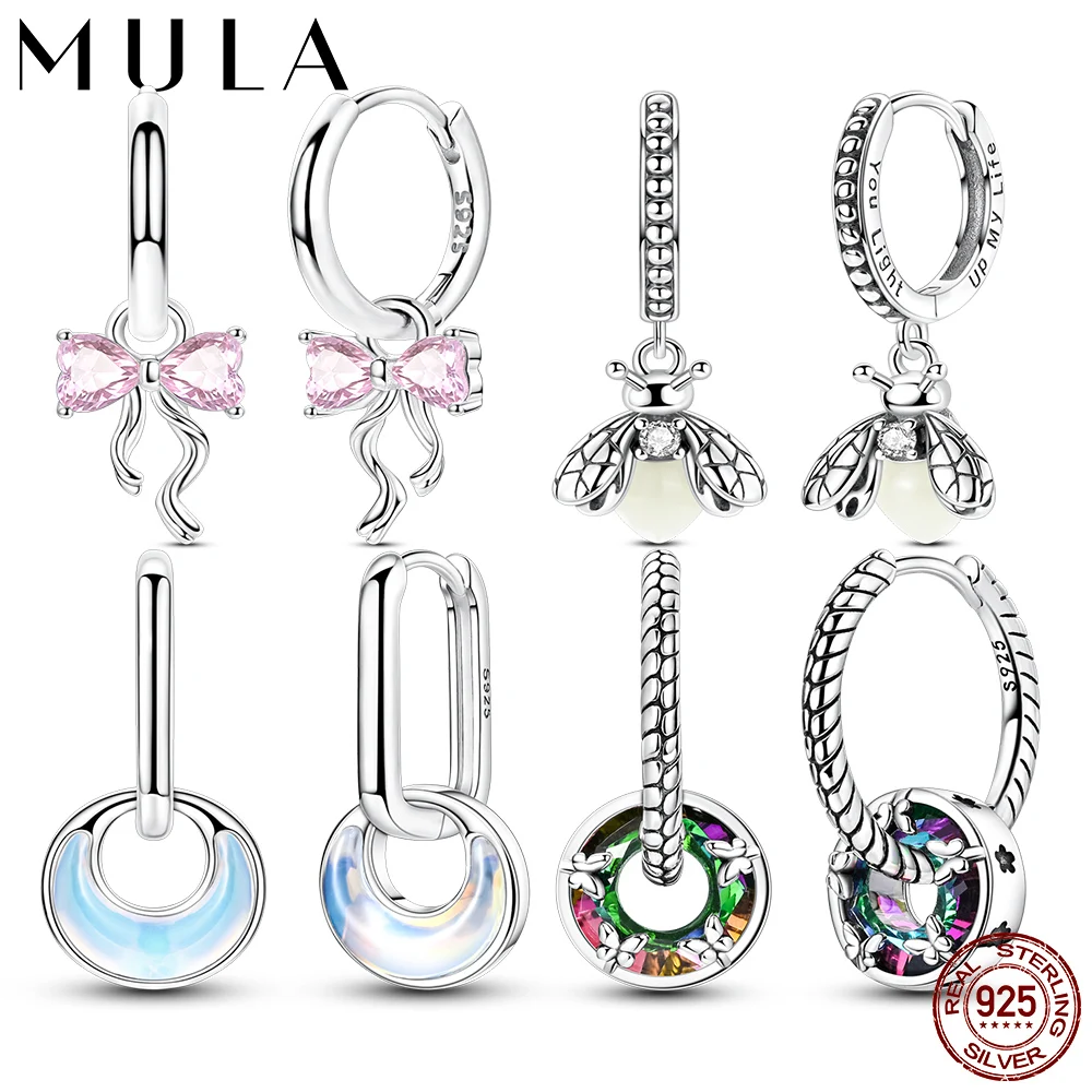 

Серьги-кольца Mula из серебра 925 пробы с дизайном «Светлячок», универсальные украшения для женщин, изысканные подарки на день рождения и для вечеринок