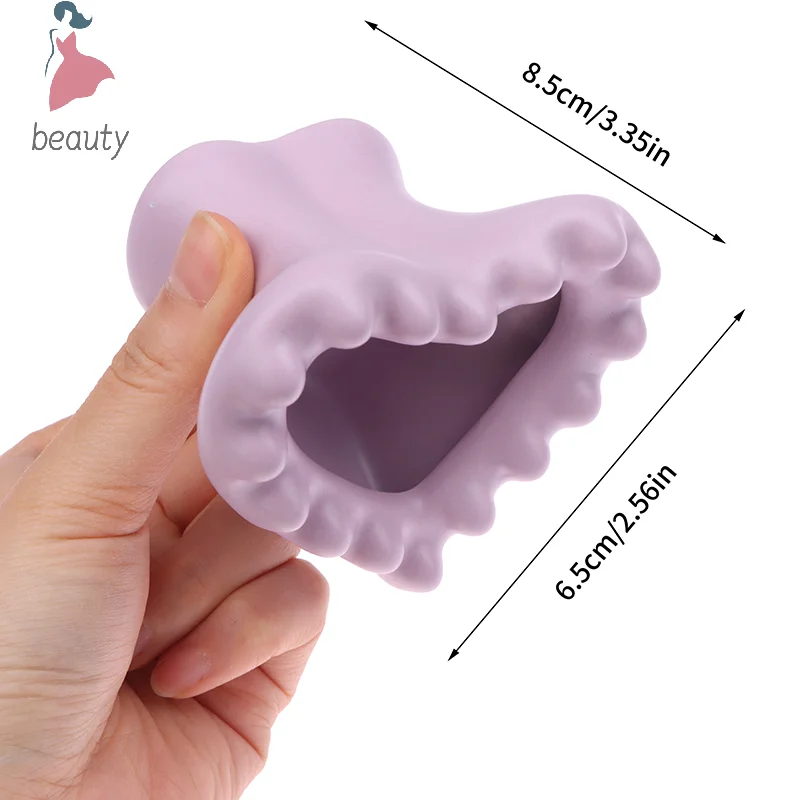 Love Gua Sha en céramique pour le massage du visage et du corps, outil de massage violet, planche de Guasha en trois dimensions, massage des instituts, masseur lifting