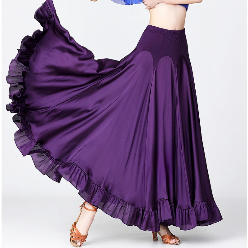 National Standard Dance Dress Modern Social Large Swing Half Length Skirt New Stage Competition Dress Waltz Large Swing Skirt