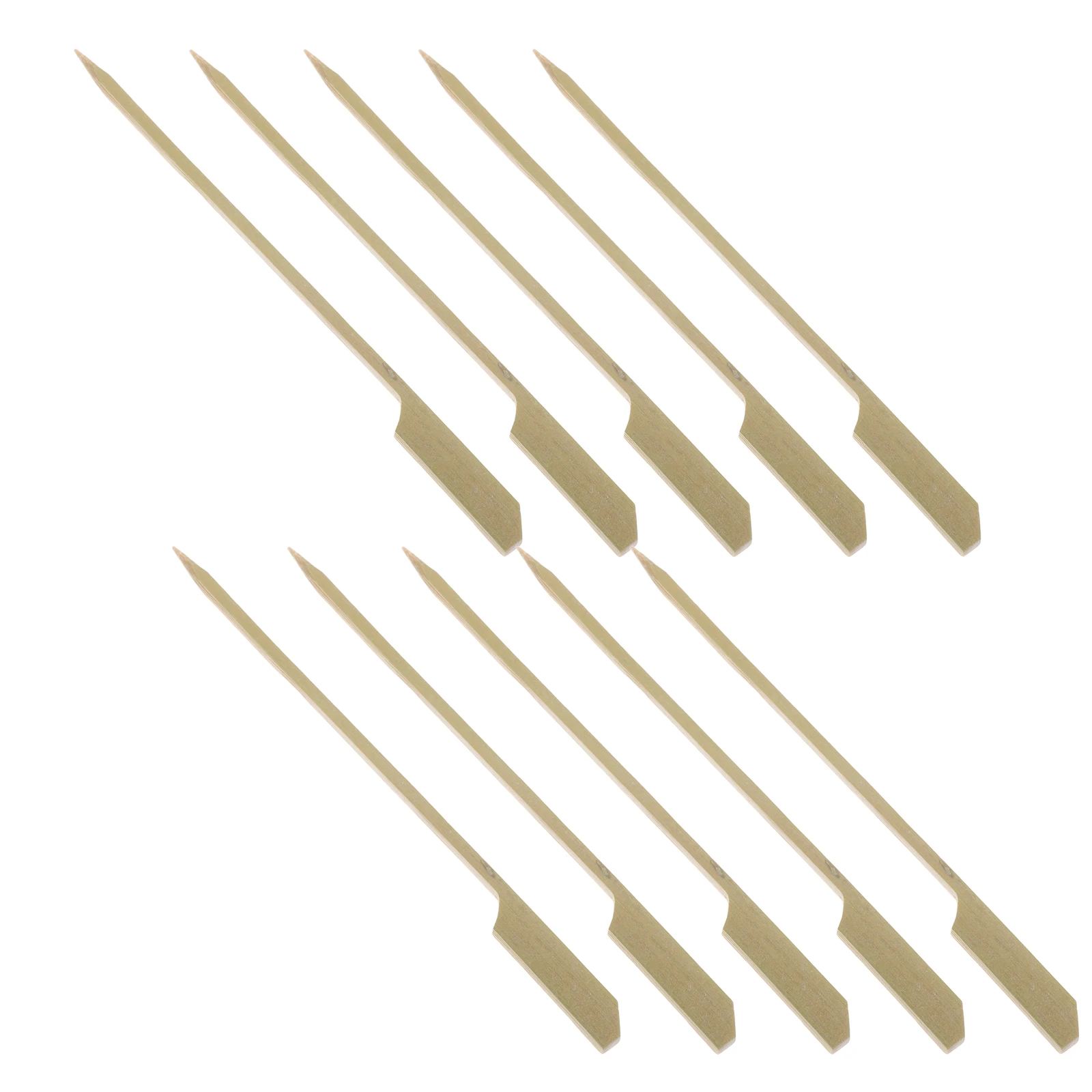

100pcs Oden Skewers Bamboo BBQ Forks Light Green Party Camping Grill Sticks Appetizer Picks Food Toothpicks Multipurpose