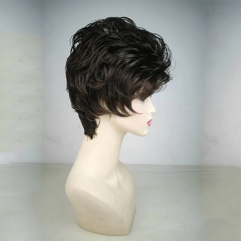 HAIRJOY Ladies Wig Short Fluffy Curly Heat-Resistant Synthetic Hair Wig, Suitable for Parties, Parties and Daily Use