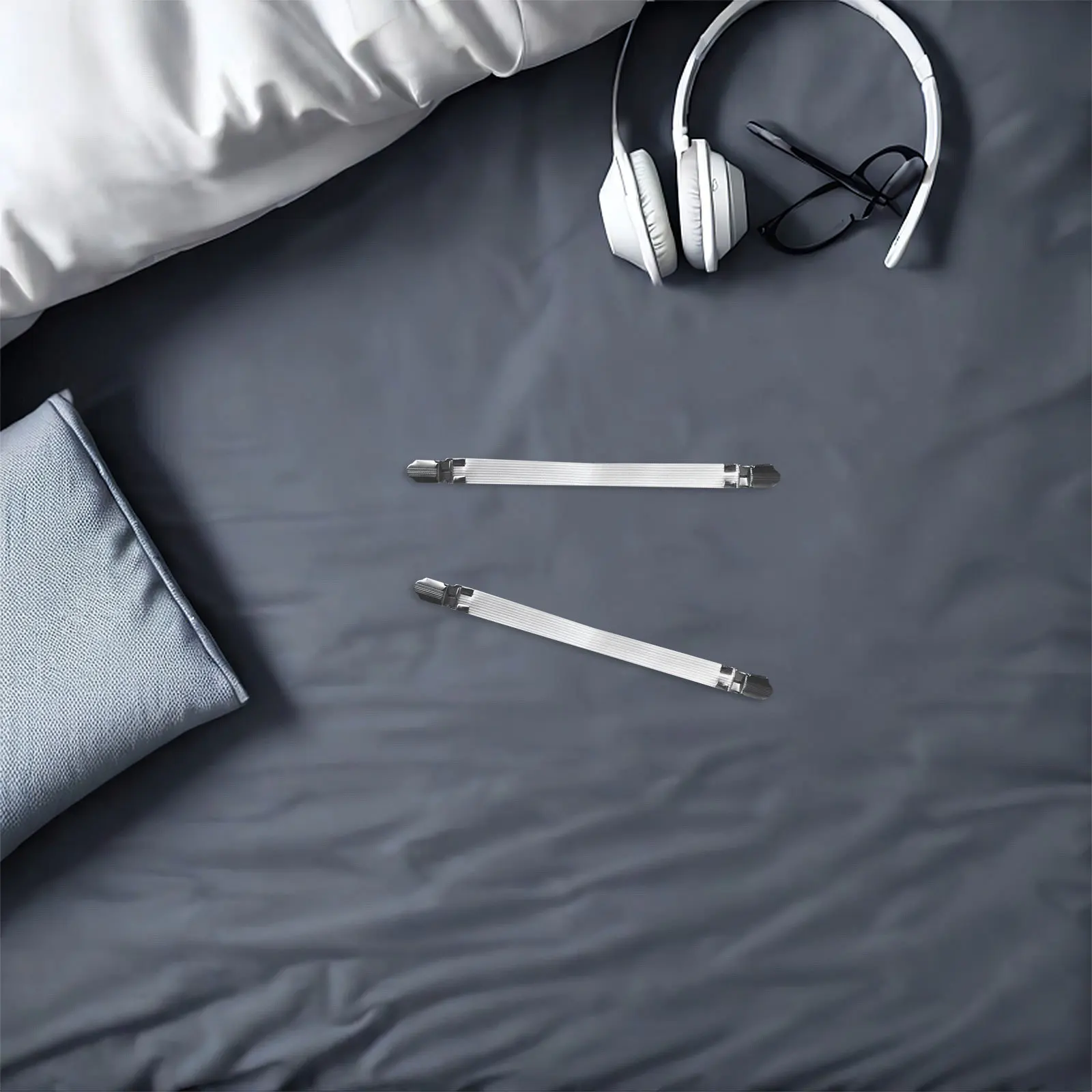 

4pcs Adjustable Ironing Board Cover Clips Elastic Fasteners Household Reusable Clothes Wrinkle Free Fixer Clamp For Shirts Pants