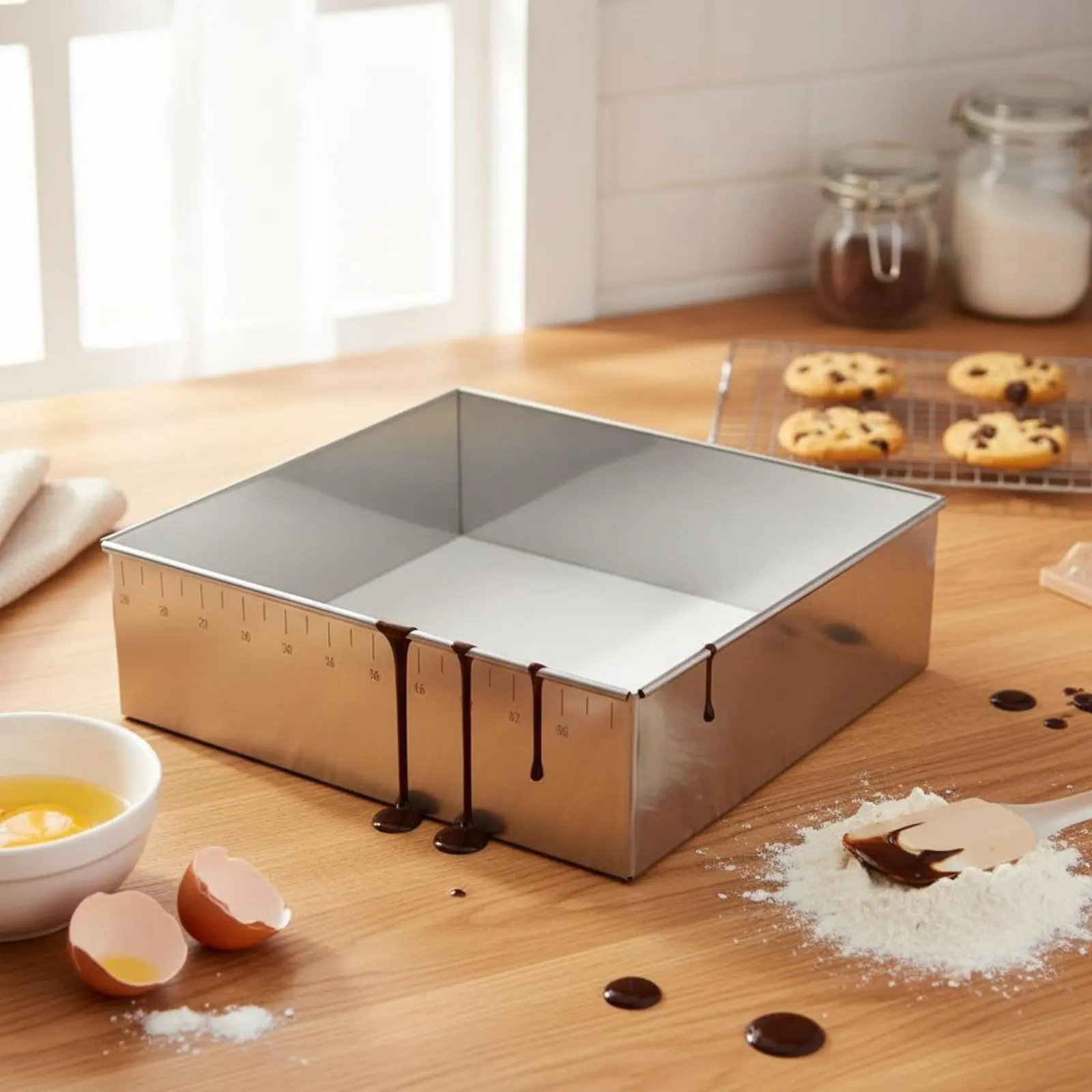 Rectangular Mousse Frame Heat-Resistant Square Mousse Frame Rectangular Baking Mold Stable Stainless Steel Cake Mold
