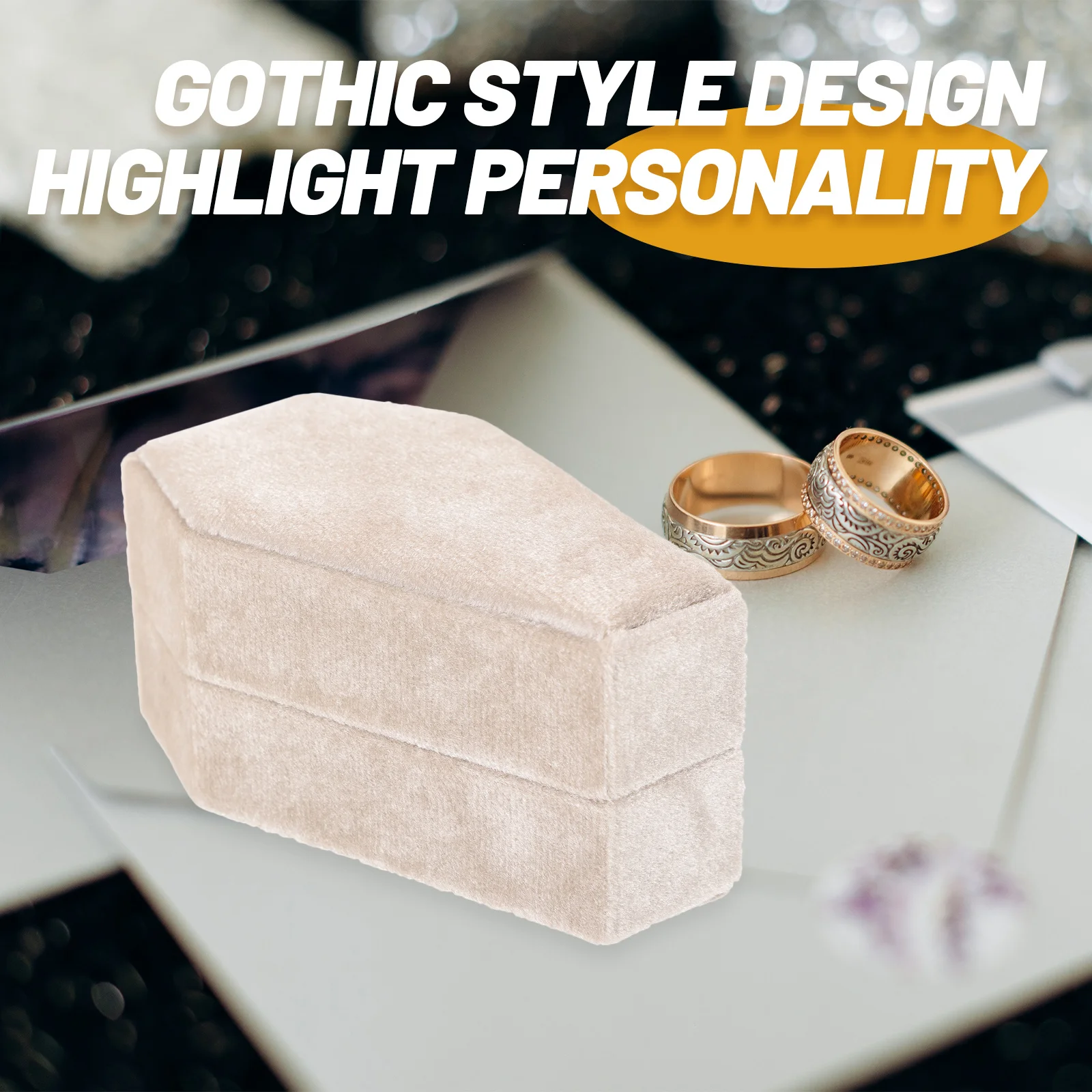 

Coffin Jewelry Box Gothic Style Small Decorative Jewelry Storage Box Halloween Ring Holder Necklace Organizer Festival Gift