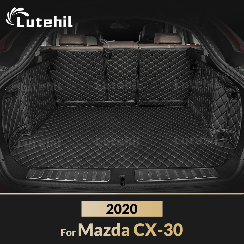 For Mazda CX-30 2020 Auto Full Coverage Trunk Mat Lutehil Car Boot Cover Pad Cargo Liner Interior Accessories