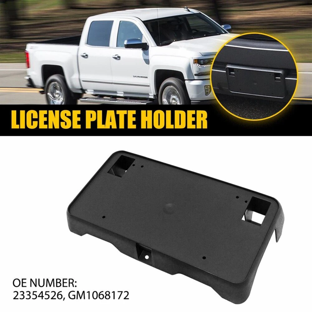 

Car Front Bumper License Plate Frame Bracket License Plate Mounting Holder Compatible For 1500 2016-2018 23354526 GM1068172