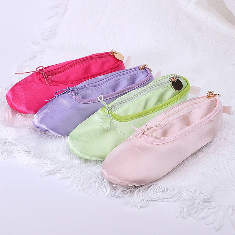 New Handmade Ballets Shoes Satins Students Pencil Bags Multifunctional Cosmetics