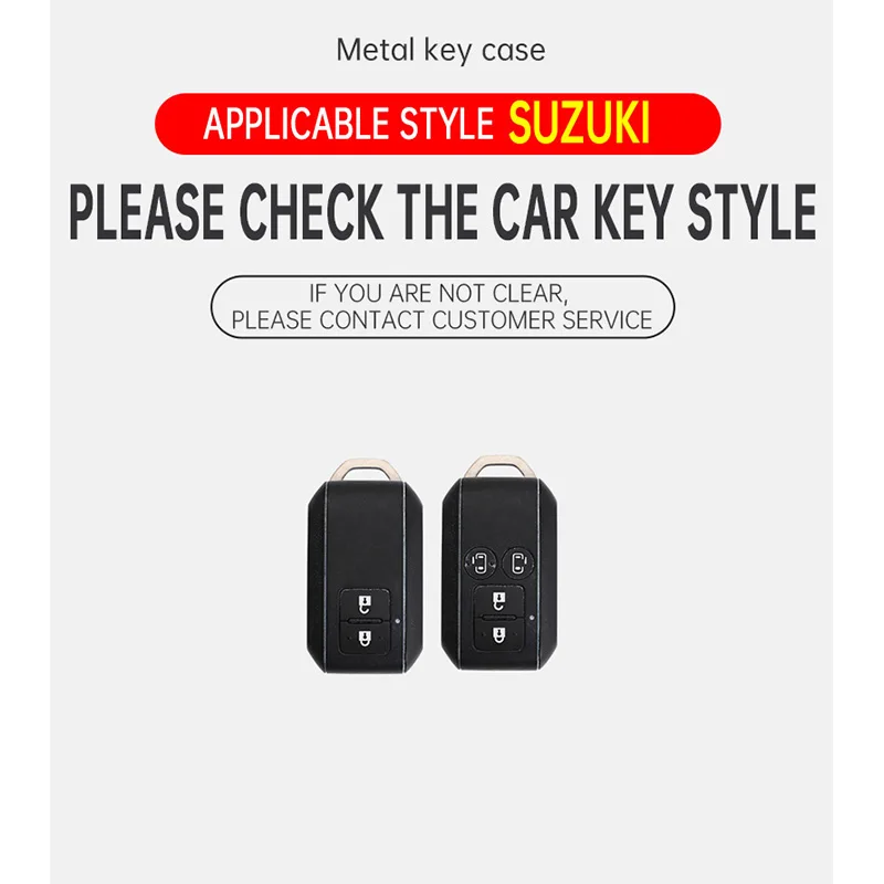 Zink-legierung Leder Auto Smart Key Fall Abdeckung Schutz Shell Für Suzuki Sierra Jimny Swift Embona Spacia Wagon Ertiga Zubehör – Detail 2