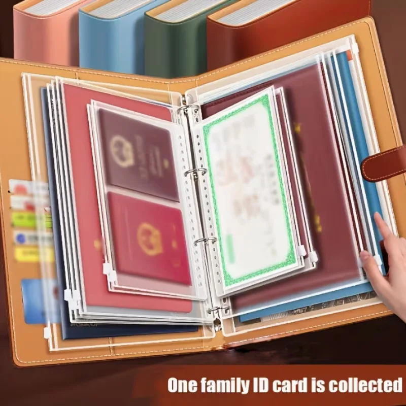 A4 Magnetic Closure Family Document Organizer Holder, Large Capacity Adjustable Pages Expanding Folder for Home Office Travel