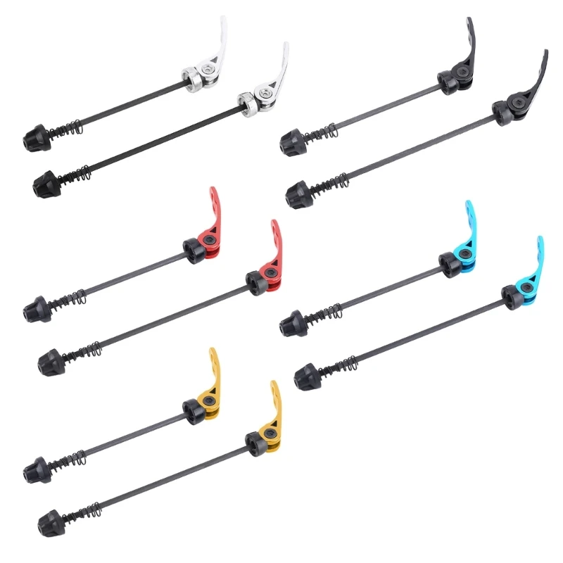 yunyun 2 Pcs Portable Bike Quick Release Axles Skewers Lever Mountain Road Bike Wheel Hub Skewers Bicycles Repair Tool