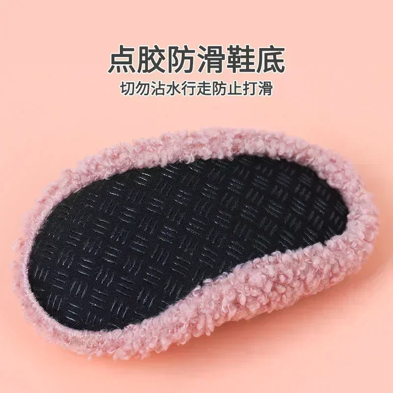 Winter Children Floor Shoes for Baby Slippers Infant Toddler Plush Warm Boys Girl Soft Anti-slip  Indoor School Kids Shoes Flats