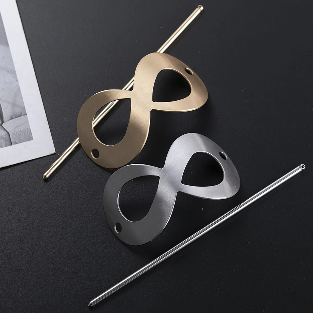 

2pcs Silver Alloy Hair Stick for Women Chignon Pin Simple Hairpin Decor Daily Wedding Party Hairstyle Tool Bobby Hair Clips