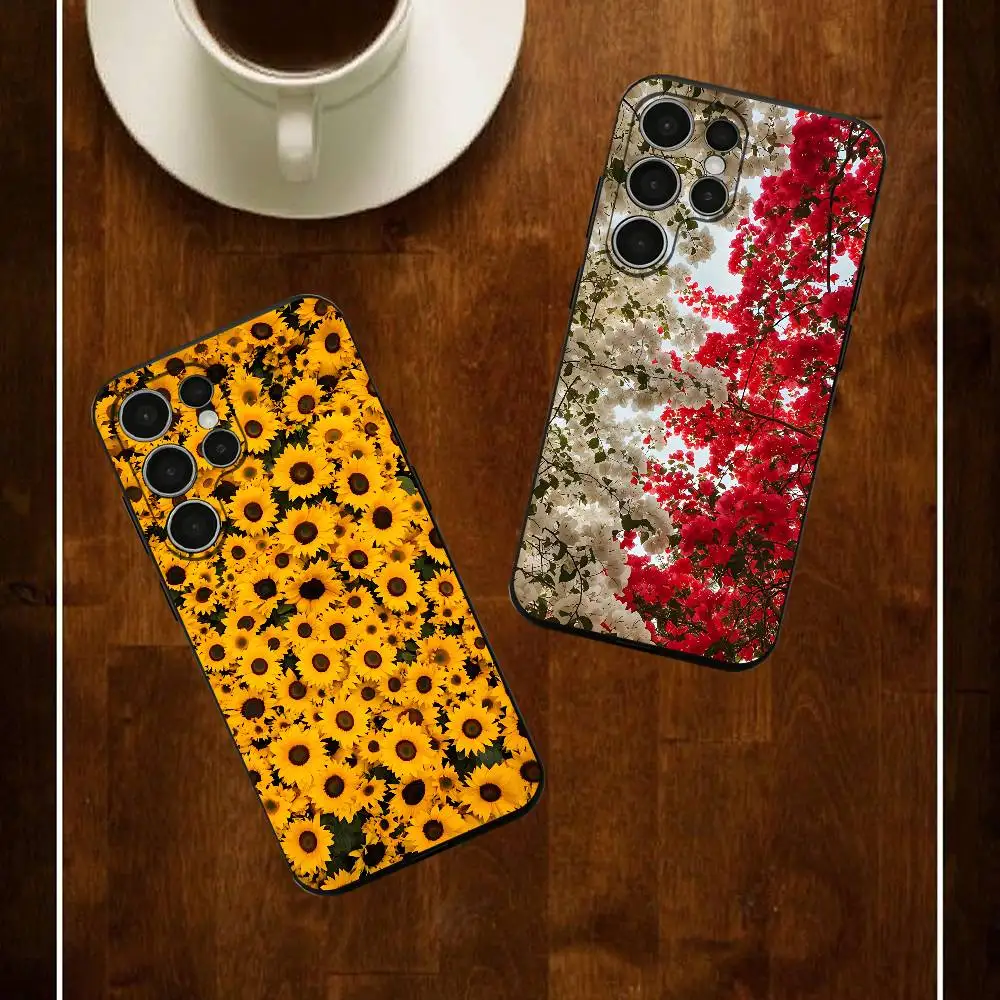

Small Flowers Phone Silicone Case For Samsung S24 22 20 23 21 20 Ultra Plus Lite 5G Print Cover