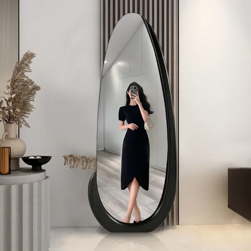 Full-length mirror dressing floor-to-ceiling mirror wall-mounted special-shaped irregular decorative mirror