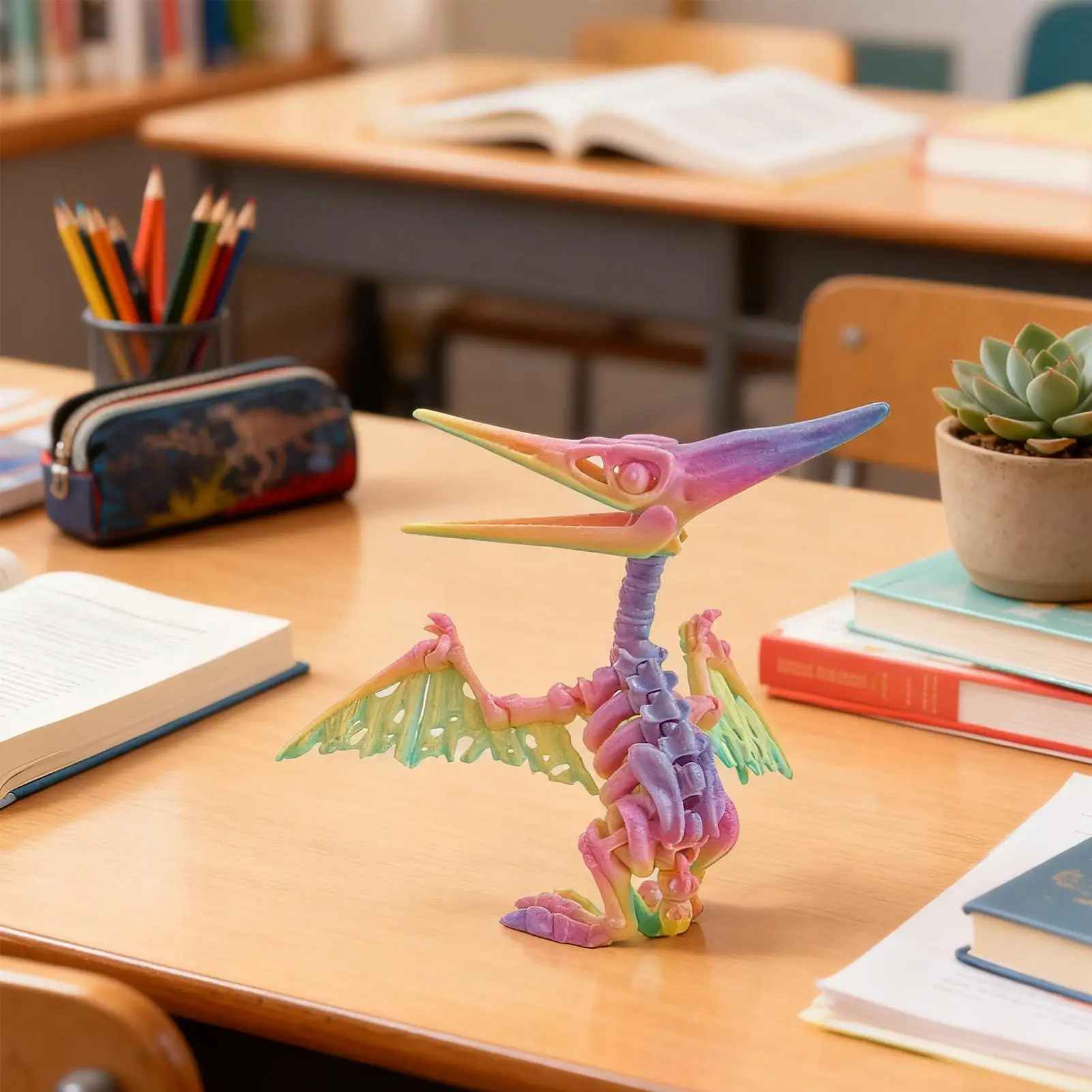 Movable 3D Printed Pterosaur Dinosaur Toy 3