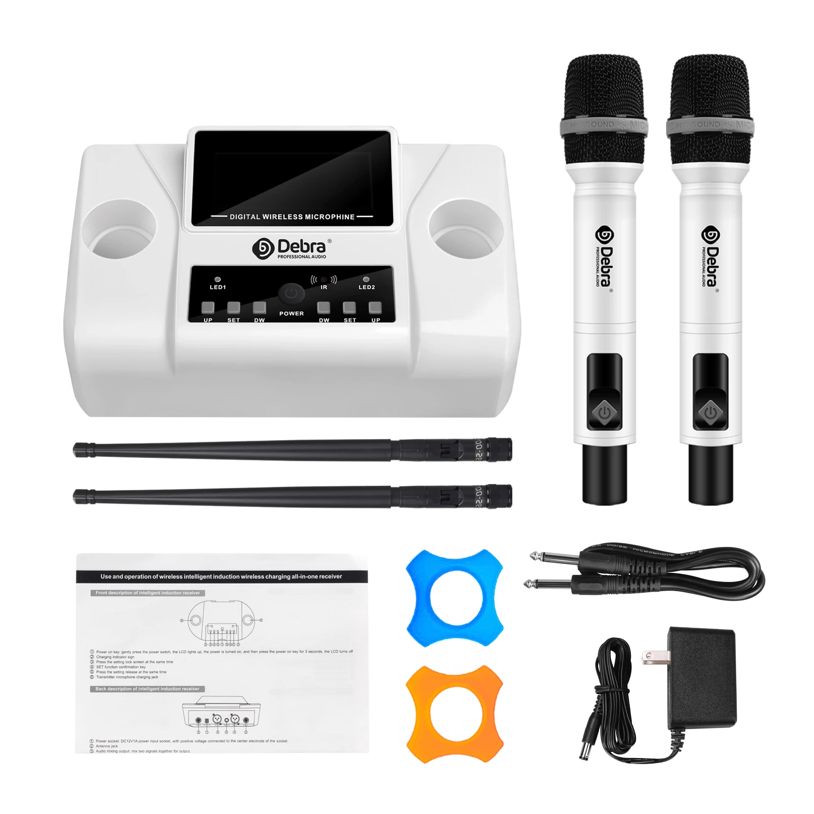 Rechargeable Wireless Mic Lithium Battery - Debra New WM2W Wireless Microphone Handheld
