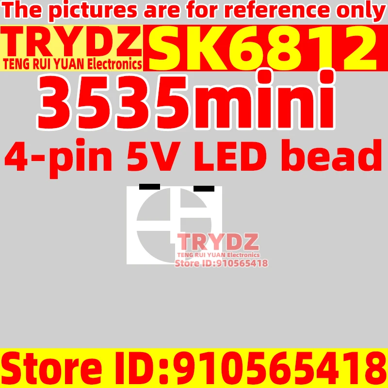 100-20pcs New SK6812 3535mini Colorful built-in IC 4-pin LED beads 5V integrated pixel lights Colorful