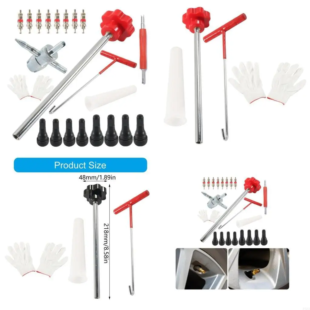 

Комплект инструментов для замены штока для шинных клапанов для ремонтных клапанов