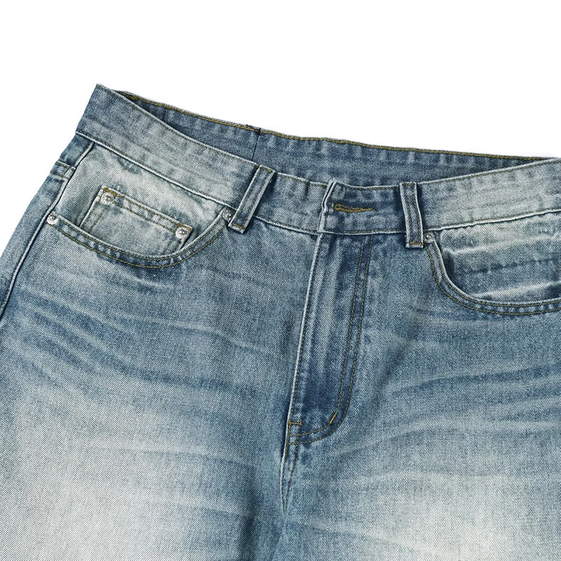 KSTUN 2025 Men's Flared Jeans Boot Cut Comfort Denim Pants Light Blue Male Denim Trousers Jeans Loose Fit Vintage Straight Jeans