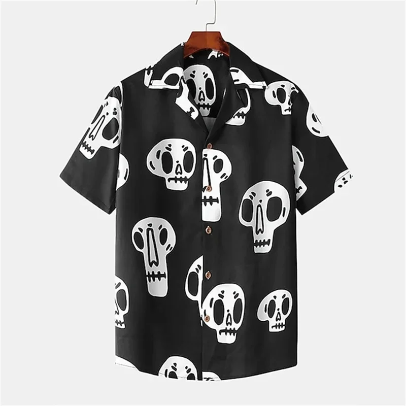 

Hawaiian Coconut Tree Sunset Print Shirts For Men's Beach Cartoon Pattern Shirt Vacation Summer Casual Clothing Short Sleeve Top