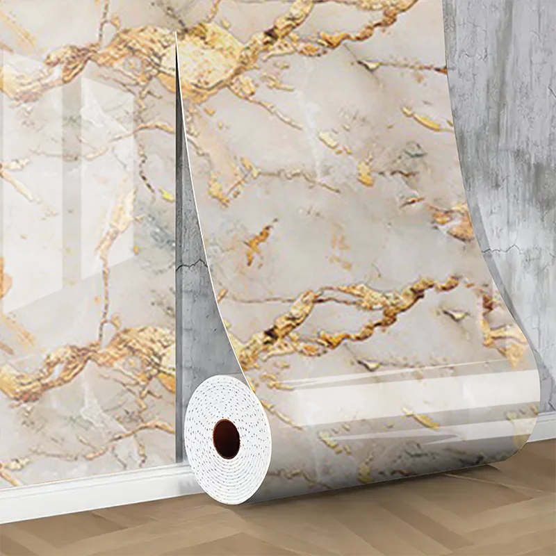 Self adhesive faux tile wall sticker wallpaper waterproof pvc sheet for living room bedroom household indoor wall decoration