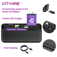 2200mAh Battery For DJI Osmo Action 5 Pro Action 4 Camera  and  for DJI Osmo Action 5Pro 4/3-Channel Fast Charger