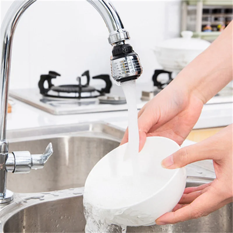360-Grad-Einstellung Wasserhahn-Verlängerungsrohr Wasserspardüse Filter Küchenwasserhahn Wassersparend für Waschbecken Wasserhahn Badezimmer – Detail 10