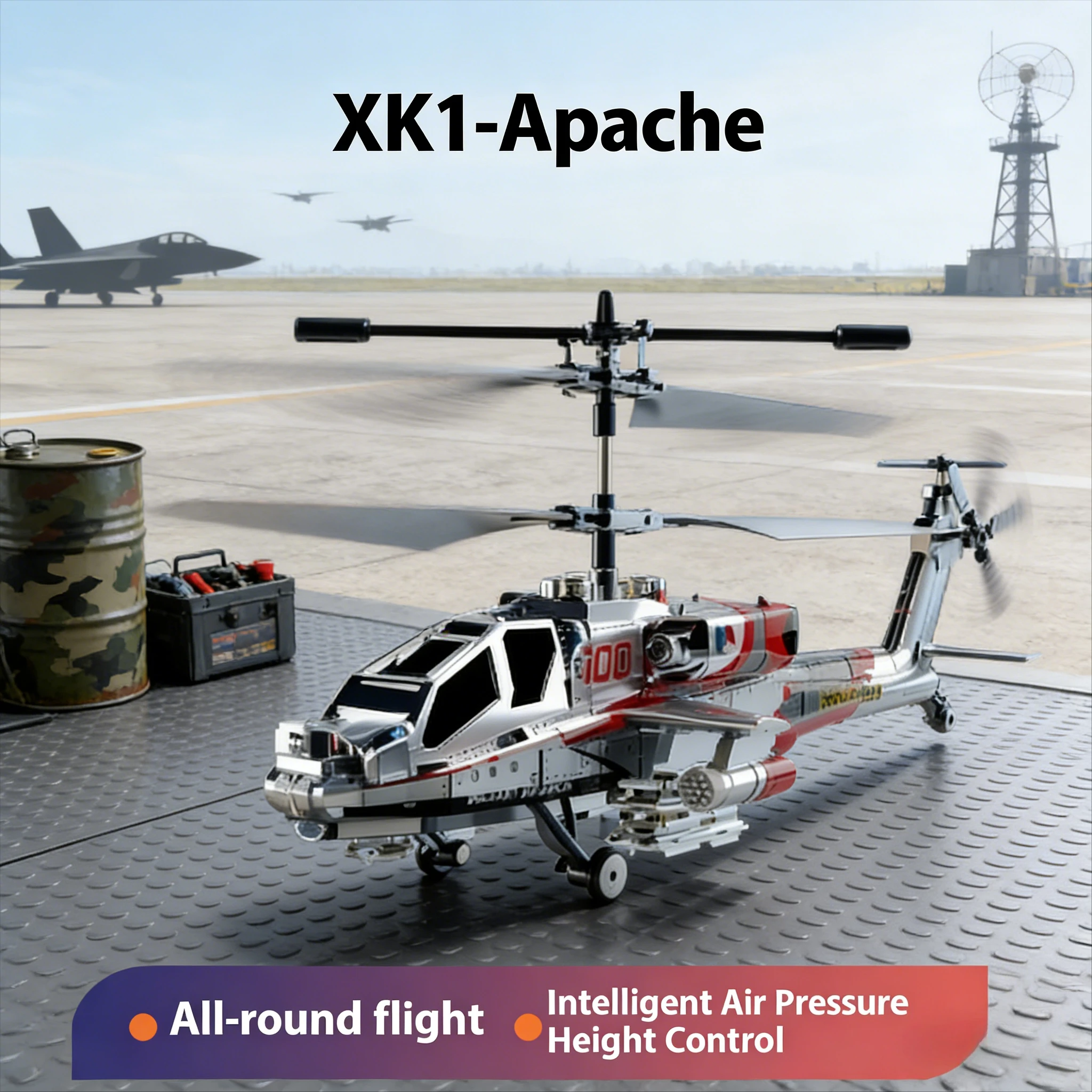 🚁   Mini Helicóptero RC XK1 de 3.5 Canales |   Dron con Retención de Altitud de 2.4G, con Luces LED, Regalo para Niños y Aficionados