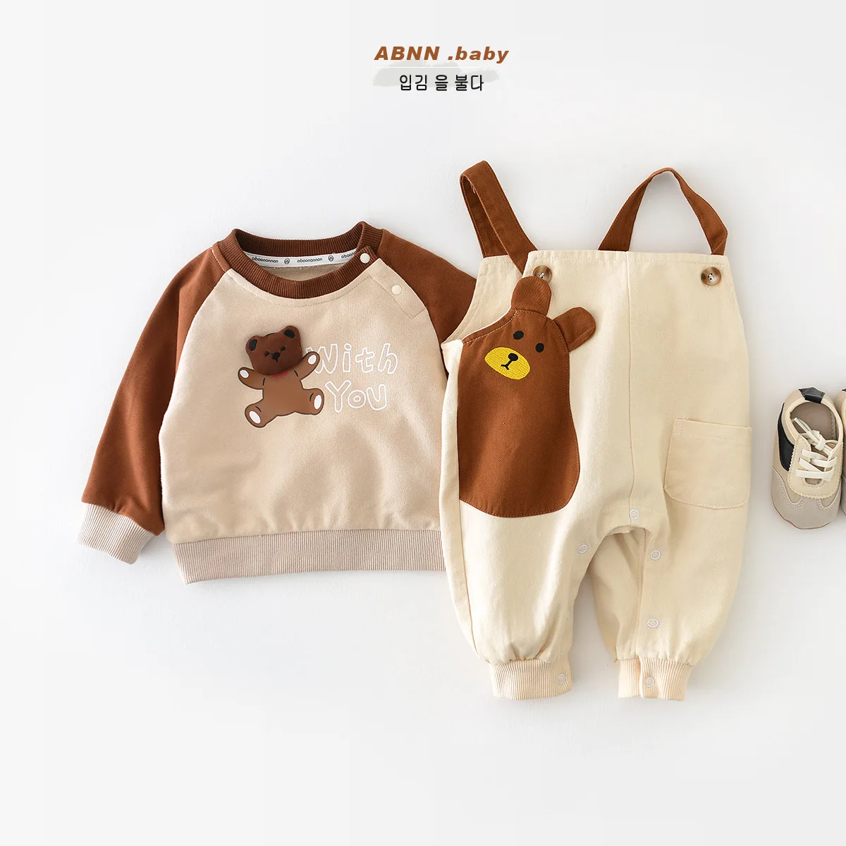

2023 Spring Autumn New Baby Girls Boys Romper and Sweatshirts Outfits Infant Soft Cotton Sleeveless Jumpsuit Newborn Clothing