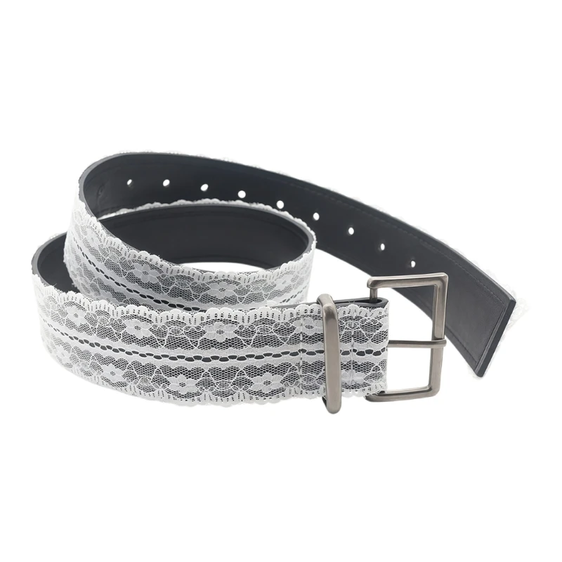 367C Korean Styles Lace Waist Belt Unique 2000S Waist Strap For Women Everyday Wear